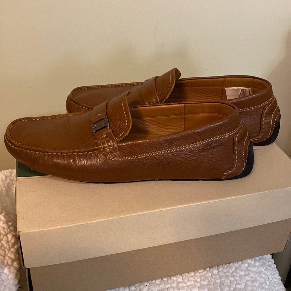 Brown Clark dress shoe